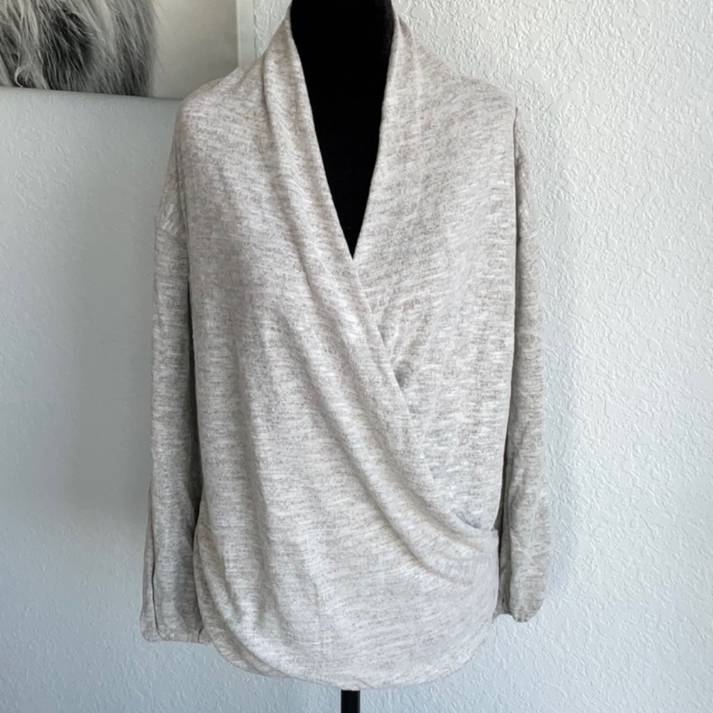 Layered Front Long Sleeve Sweater